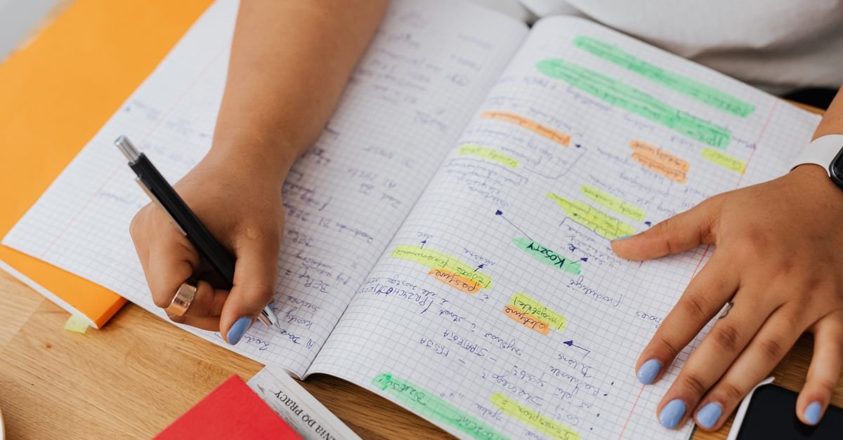 Student working through a timed past paper