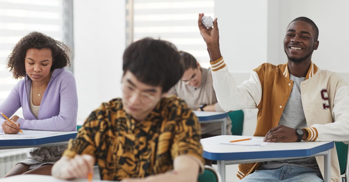 Students on a holiday revision course