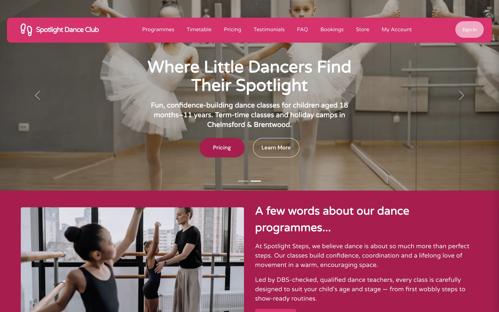 Dance Kids Club demo screenshot